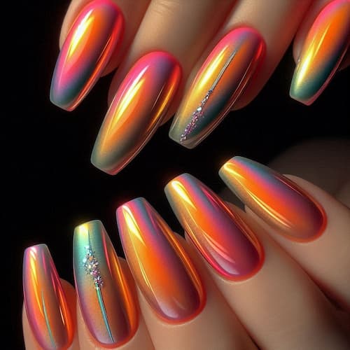 Aura Tropical-uñas efecto aurora