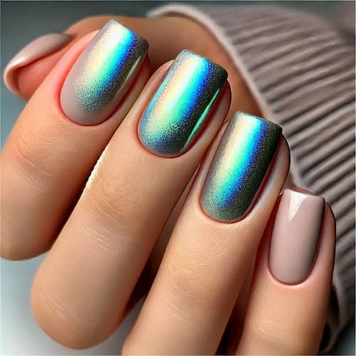 Aurora Boreal Minimalista-uñas