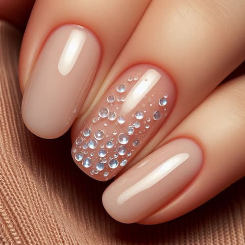 Detalles de Lentejuelas Transparentes-bb cream nails