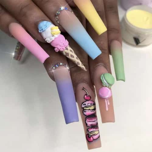 Diseño de uñas dulces