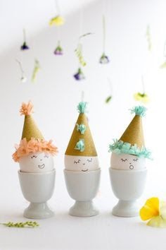 Huevos con Sombrero De Fiesta