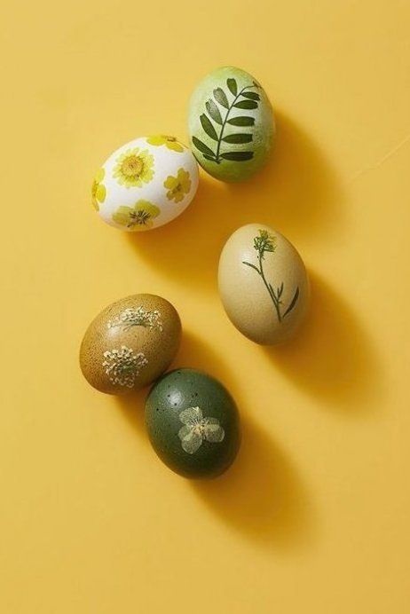 Huevos de Pascua Flor Prensados