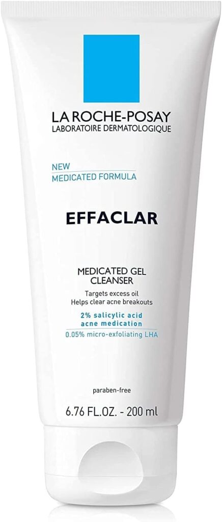 Limpiador en gel medicinal con ácido salicílico para piel propensa al acné Effaclar de La Roche-Posay, 6.76 onzas líquidas